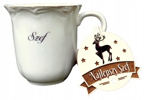 PREZENT DLA SZEFA MIKOŁAJKI, ŚWIĘTA KUBEK 400 ml