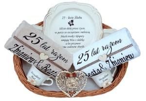 PREZENT NA 25 ROCZNICĘ ŚLUBU JUBILEUSZ WŁASNY HAFT