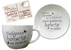Kubek 650ml z Pocztówką, dla Babci, dzień babci