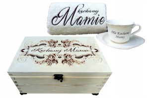 PREZENT DLA MAMY NA DZIEŃ MATKI ceramika w drewnie