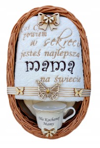 Ręcznik, Taca, Kubek, DZIEŃ MAMY ZESTAW PREZENT