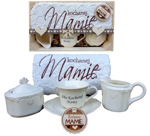 Zestaw kawowy prezent dla Mamy, mama kawa herbata