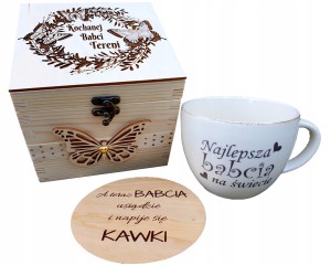 Duży Kubek na Dzień Babci w Ślicznym Pudełku