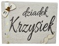 ręcznik haft imię prezent dziadka bawęłna krem cappuccino.jpg