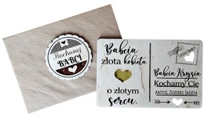 Pocztówka Magnetyczna dla Złotej Babci z Okazji Dnia babci 