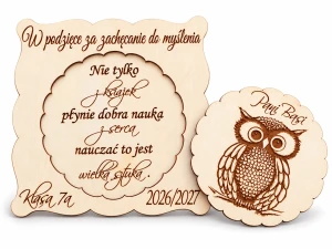 Pamiątka w drewnie – podziękowanie dla nauczyciela lub wychowawcy